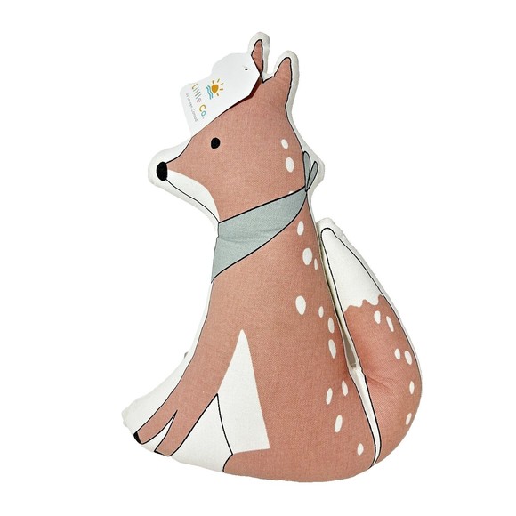 Little Co. By Lauren Conrad Canvas Fox Shaped Decorative Accent Pillow 12x16” - Picture 1 of 9